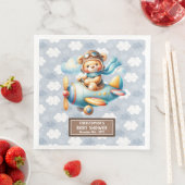 Pasgeboren Baby Boy Teddy Bear Pilot Servetten Cus (Insitu)