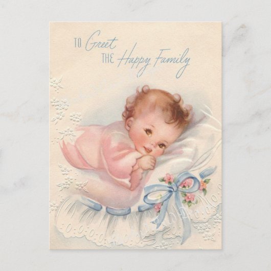 pasgeboren baby briefkaart (Voorkant)