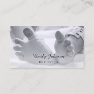 Pasgeboren Baby Feet Hospital Band Geboorte Doula Visitekaartje