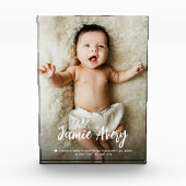 Pasgeboren Baby foto naam Script geboorte statisti (Voorkant)