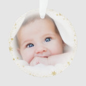 Pasgeboren Baby Foto Ornament (voorkant)