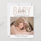 Pasgeboren Baby Geboorte Aankondiging Sjabloon Bed (Voorkant)