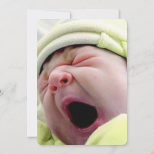 Pasgeboren baby jongen aankondiging dank u bericht (Voorkant)