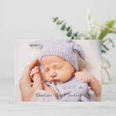 Pasgeboren Baby Meisje Scripty Fotoaankondiging Ka Aankondiging (Staand voorkant)