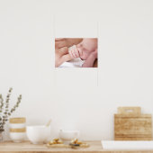 pasgeboren baby met vingers poster (Keuken)