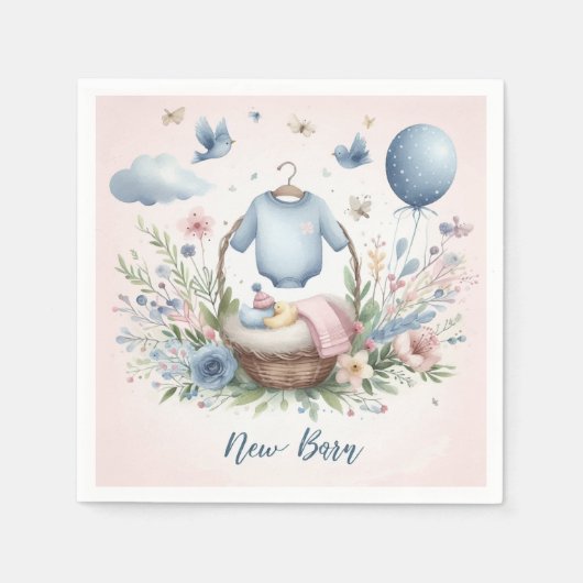 Pasgeboren baby servet (Voorkant)