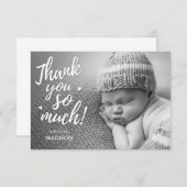 Pasgeboren bedankt kaarten (Voorkant / Achterkant)