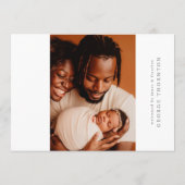 Pasgeboren foto collage baby geboorte aankondiging (Achterkant)