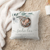 Pasgeboren geboorte Stats Foto Sierkussen (Deken)