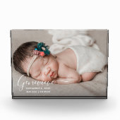 Pasgeboren geboorte Stats Photo Block Fotoblokken (Voorkant)