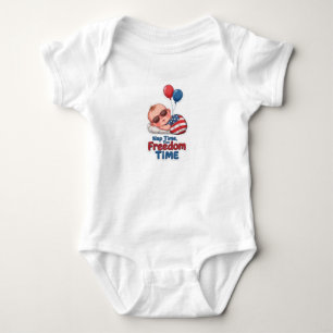 Pasgeboren Patriottische Baby Uitrusting – Eerste Romper