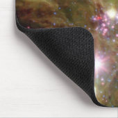 Pasgeboren sterren in het kerstboomcluster muismat (Hoek)