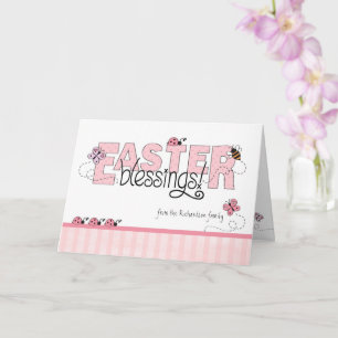 Pasgeborenen Aangepaste naam Roze Chevron Kaart