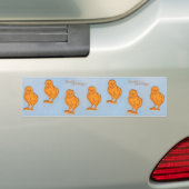 Pasgeborenen en kippen blauw bumpersticker (Op auto)