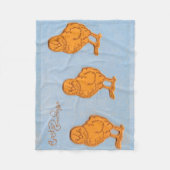 Pasgeborenen en kippen blauw fleece deken (Voorkant)