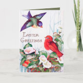  Pasgeborenen met een retro Feestdagen Kaart (Voorkant)