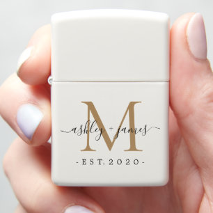Pasgehuwd Hr Mevrouw Goud Monogram Namen Jaar Opri