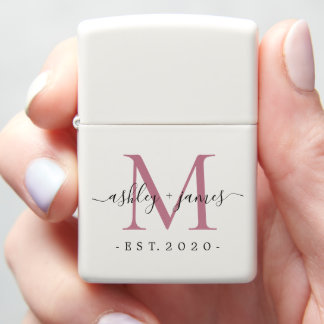 Pasgetrouwd meneer mevrouw stoffig roos monogram n