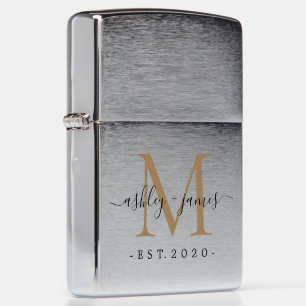 Pasgetrouwd Mijnheer Mevrouw Gouden Monogram Namen