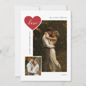 Pasgetrouwd Script Love Net Getrouwd Valentijn Fot Feestdagenkaart (Voorkant)