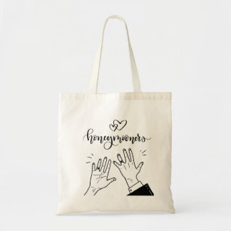 "Pasgetrouwden" handen met trouwringen esthetiek Tote Bag