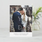 Pasgetrouwden in het Wit | Huwelijksaankondiging Aankondiging (Staand voorkant)