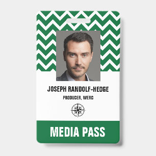 PASJE VOOR MEDIA TOEGANG - Badge met pasfoto