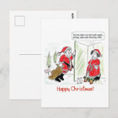 Paskaart... Kerstman, ochtend Briefkaart (Voorkant / Achterkant)