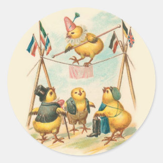  Paskaart met circuskip Ronde Sticker