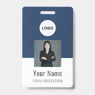 Paslogo ID-kaart Gepersonaliseerde foto en tekst Badge