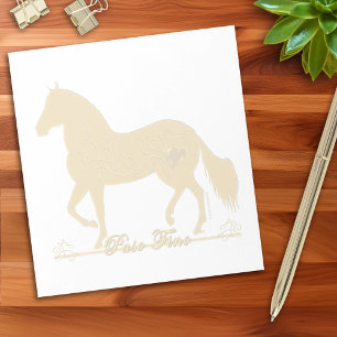 Paso Fino Gold Silhouette Heart Notitieblok