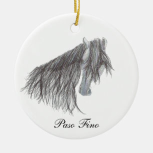 Paso Fino Horse Drawing Keramisch Ornament