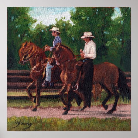 Paso Fino Horses Poster Print (Voorkant)
