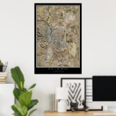 Paso Robles California Satellite Poster Map (Thuiskantoor)