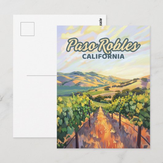Paso Robles California Vineyard Central Coast Briefkaart (Voorkant / Achterkant)