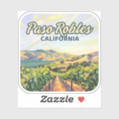 Paso Robles California Vineyard Central Coast Sticker (Vel)