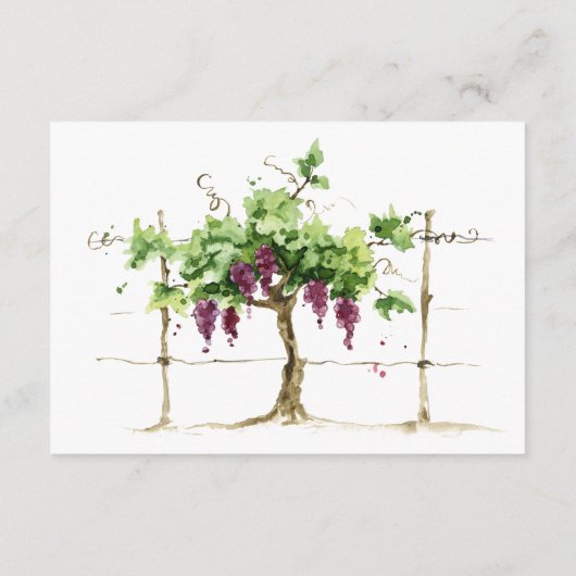 Paso Robles Vineyard Vineyard Carte Mariage Enclôt (Dos)