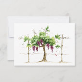 Paso Robles Vineyard Winery Grapevine Wedding RSVP Kaart (Achterkant)