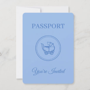 Paspoort Baby shower Adventure wacht uitnodiging