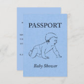 paspoort baby shower kaart (Voorkant / Achterkant)