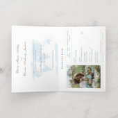 Paspoort Bestemming Blauw Goud Uitnodiging (Binnenlaag)