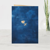 Paspoort bruiloft Navy Blue Gold  (Achterkant)