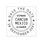 Paspoort Opslaan datum bestemming bruiloft Rubberstempel (Afrduk)