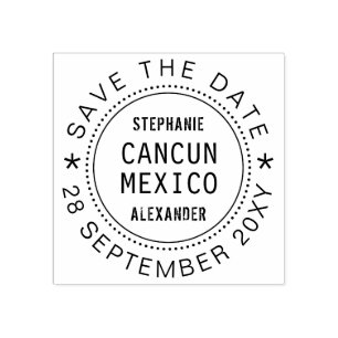 Paspoort Opslaan datum bestemming bruiloft Rubberstempel