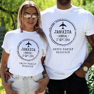 Paspoort Stamp Jamaica Familie Vakantie T-shirt