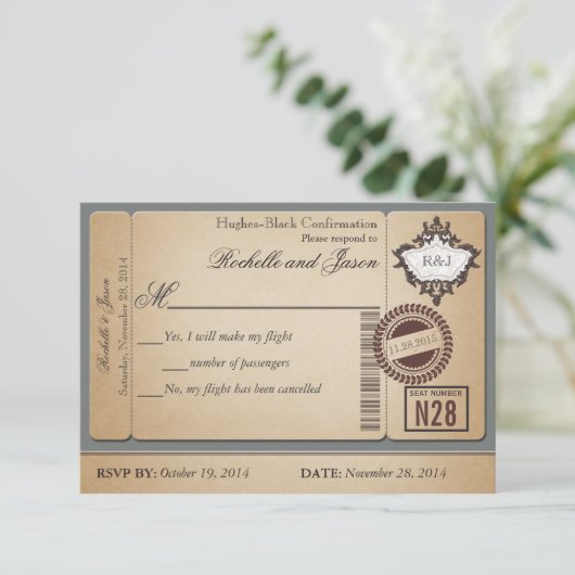  paspoort Ticket RSVP (Staand voorkant)