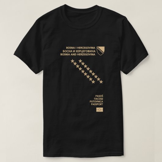 paspoort van bosnië en herzegovina t-shirt (Design voorkant)
