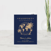 Paspoort Wereld Palm Tropische Bestemming Trouwen (Voorkant)