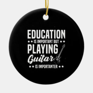 Paspoortcadeau Het afspelen van gitaar is belang Keramisch Ornament