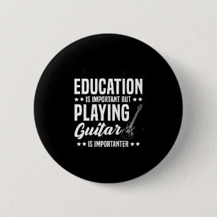 Paspoortcadeau   Het afspelen van gitaar is belang Ronde Button 5,7 Cm